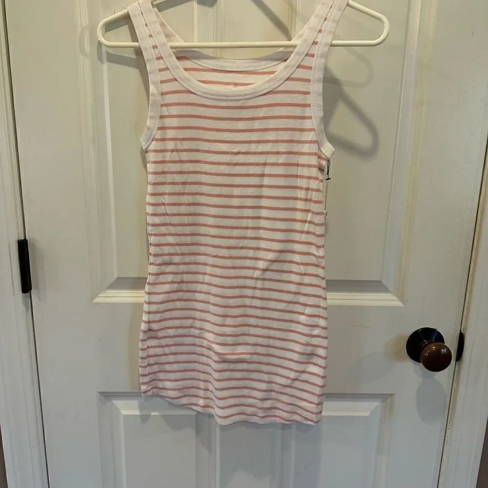 Caslon xxs tank top fitted white stretchy oversized